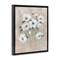 Stupell Industries Beige Neutral Flowers Floater Framed Canvas Wall Art Design by Nan